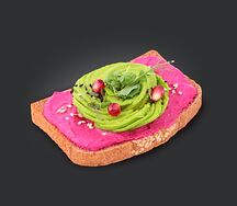 Тост со свекольным хумусом и авокадо веган