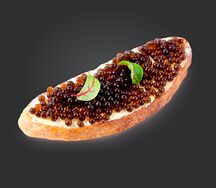 Тост с веган маслом и черной икрой