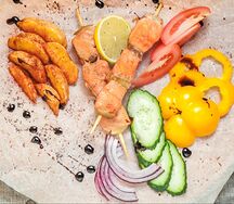 Шашлычки из лосося