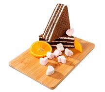 Вафля с зефиром и апельсином