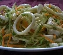 Салат Кальмар с огурцом