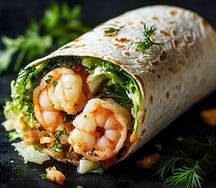 Тортилья с креветками