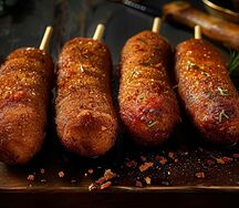 Корн-доги с куриной сосиской