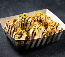 Пончики шоколад-фисташка