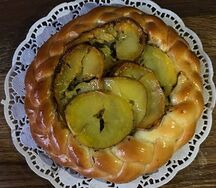 Пирог с грибами и запеченным картофелем