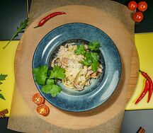 Паста Курица и грибы