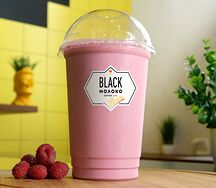 Молочный коктейль Малина-кокос