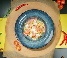 Паста Лосось и нежный сыр