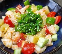Салат Поке с креветками