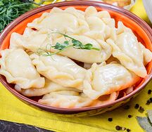 Вареники с говядиной и папоротником