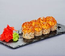 Запеченный с курицей и беконом в спайси соусе