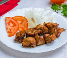 Шашлык из бараньей мякоти на углях