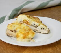 Куриная грудка с грибами 
