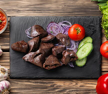 Шашлык из печени баранины в жировой клетке