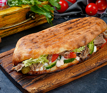 В багете Донер с говядиной