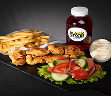 Комбо Гурмэ мясо гриль с картофелем фри и овощным салатом