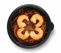 Лапша рисовая с креветками