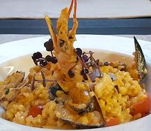 Ризотто из булгура с морепродуктами