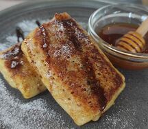 Блины с яблоком и корицей 