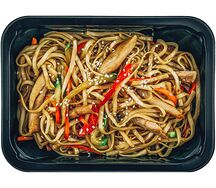 Удон с курицей в соусе терияки