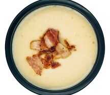 Картофельный крем-суп с беконом
