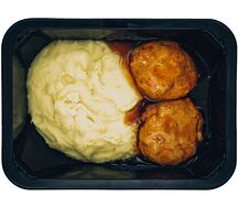 Рыбные фрикадельки с картофельным пюре