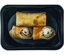 Блинчики с курицей в сливочно-грибном соусе