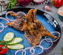 Цыпленок табака на мангале