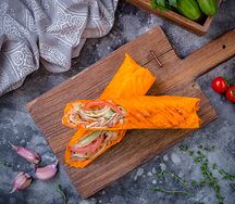 Шаурма рыбная в сырном лаваше