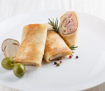 Блинчики с сыром и ветчиной