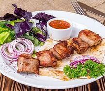 Шашлык из бараньей мякоти