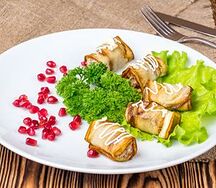 Рулеты из баклажанов