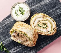 Рулет с запеченной индейкой в лаваше