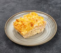 Паста запеченная с ветчиной и сыром