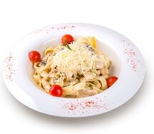 Фетучини с кур. И грибами
