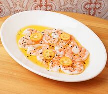 Креветки крудо, цитрус