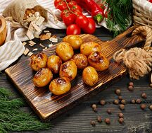 Мини-картофель на углях