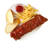 Рёбрышки с картошкой фри