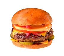 Дымбургер с картошкой фри