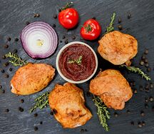 Шашлык из филе бедра курицы