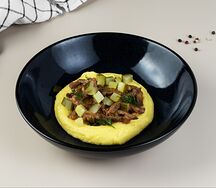 Бефстроганов с картофельным пюре