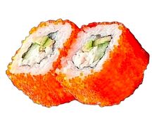 Ролл Калифорния с крабовым мясом