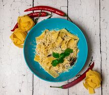 Veg Феттуччине с грибами