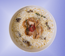 Трюфельный орзо с курицей и грибами