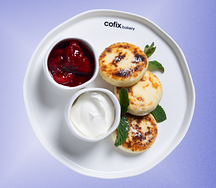 Сырники с клубничным джемом