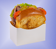 Сэндвич с пастрами на бриоши