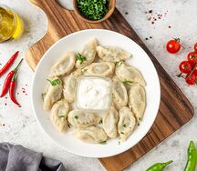 Вареные курзе с картофелем