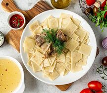 Тонкий хинкал с курицей
