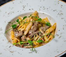 Пенне с говядиной