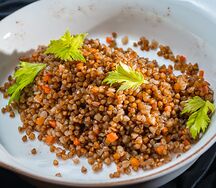 Гречка с луком